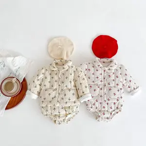 Wholesale high quality 2022 Baby boy and girl baby  coat + suspender romper two-piece suit