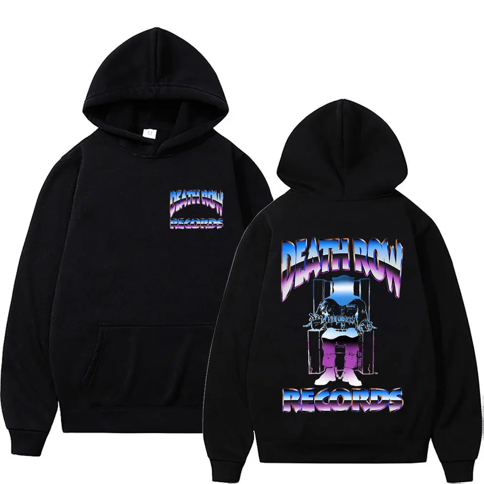 Death Row Records Hoodies Men Women Hip Hop Punk Oversized Sweatshirt Rapper Tupac 2pac Man's Fashion Vintage Hoodie Streetwear