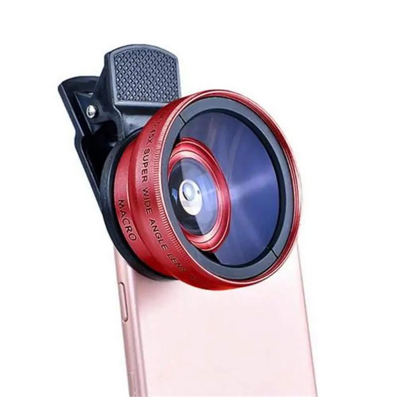 

2 In 1 Lens Phone Lens Clip Universal Fisheye Wide Angle 37mm Lens Wide-angle Mobile Phone Lens Hd Lens Professional 0.45x 49uv