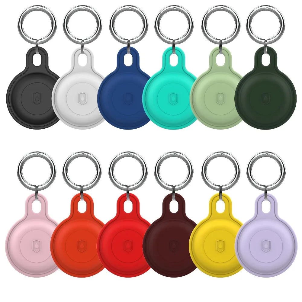 

Anti-lost Silicone Airtag Key Ring Holder 360° Full Protection with Waterproof Plug Airtag Protective Case IP68 Waterproof