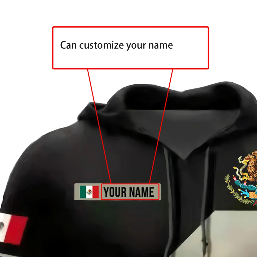 

Sweater Mexico Logo Men's Sweater 3D Printing Autumn and Winter Hooded Sweater