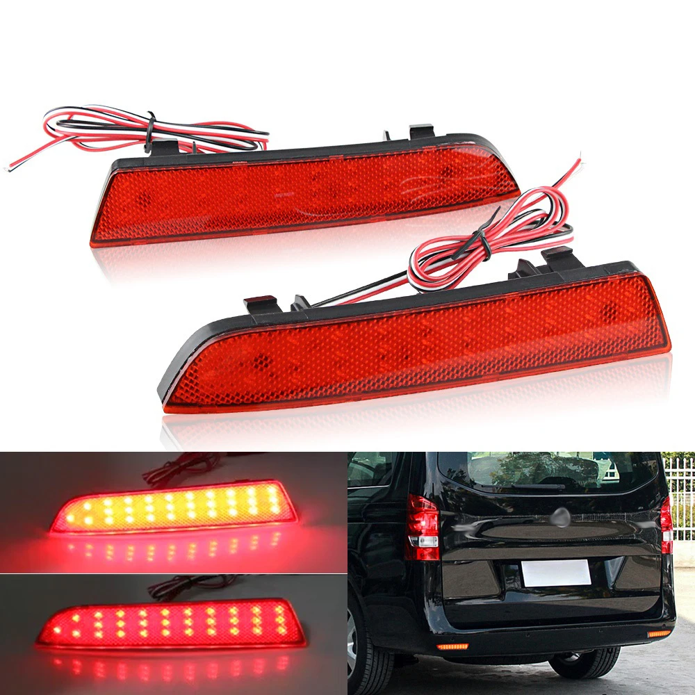 

2шт OEM # 4478260140 Светодиодный отражатель заднего бампера для Mercedes-Benz W447 Vito Tourer Dualiner V-Class 2014-2021