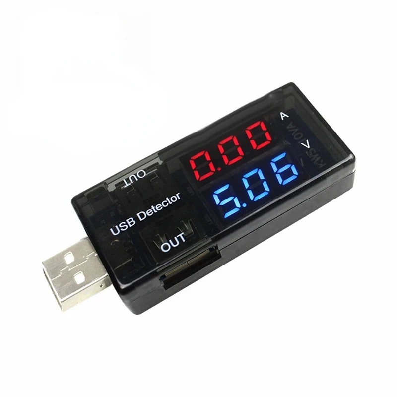 

USB current and voltage tester USB voltage and current meter USB current and voltage tester dual meter display