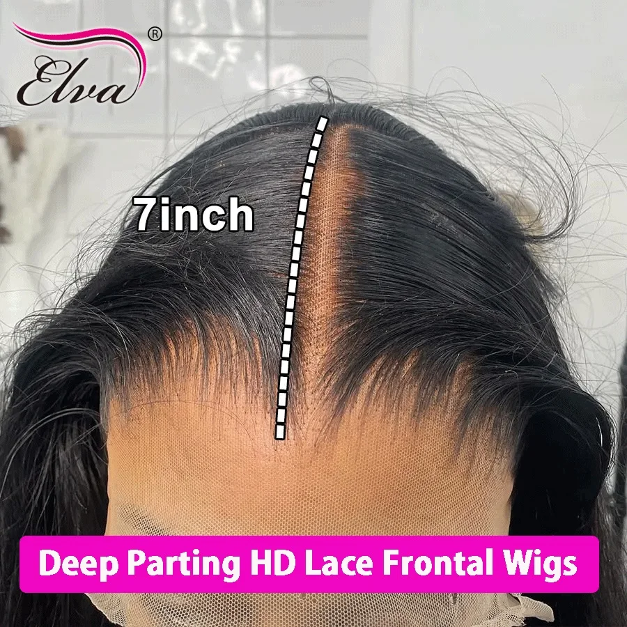 Парик Elva Hair Real HD Lace Wig 5x5/6x6/7x7/9x6 с кружевной застежкой Предварительно выщипанные