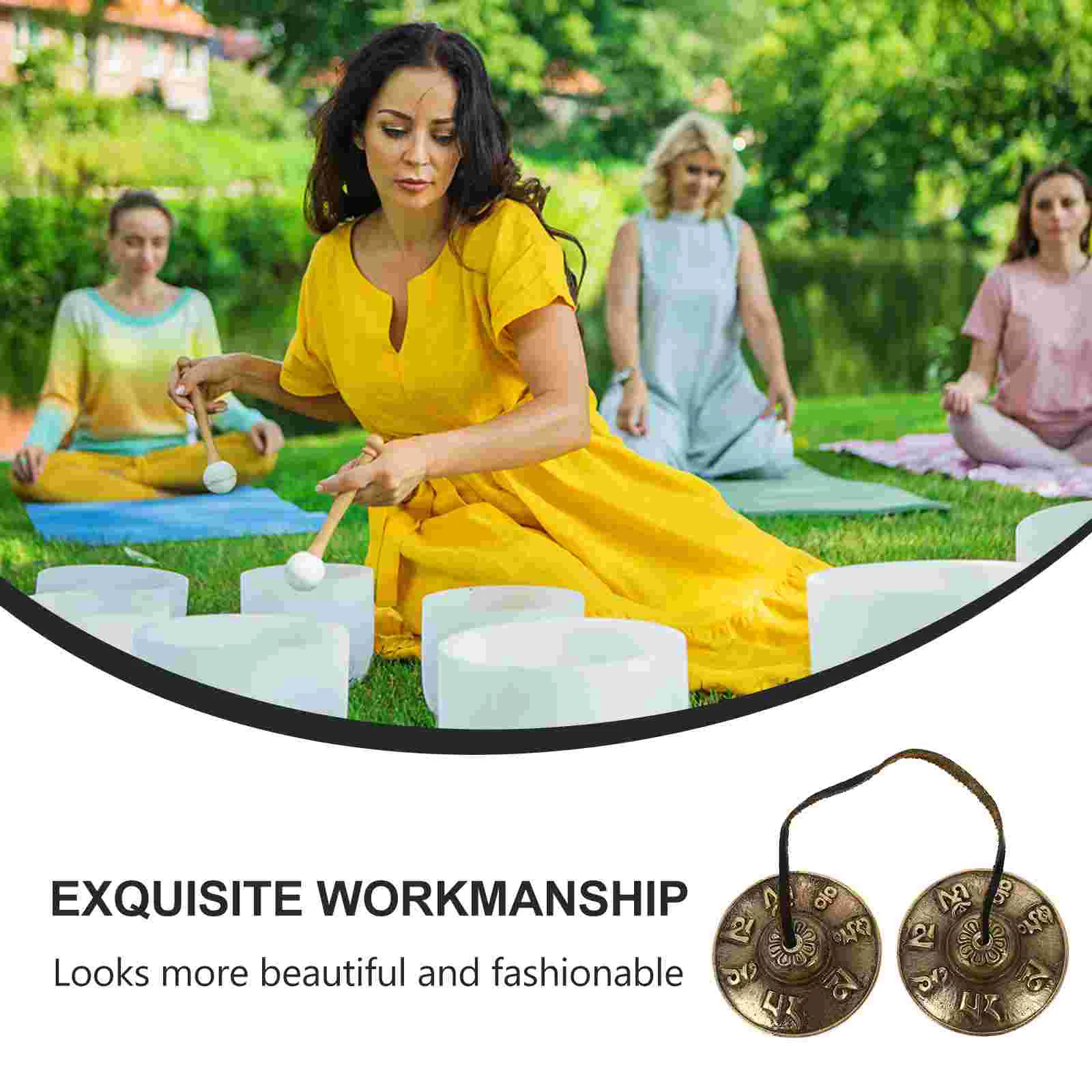 Кольцо-колокольчик для йоги медитация религиозный ударный инструмент Om Tingsha