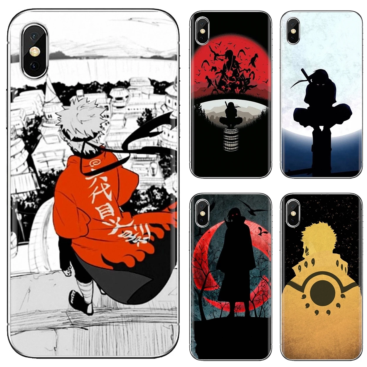 

For iPhone 10 11 12 13 Mini Pro 4S 5S SE 5C 6 6S 7 8 X XR XS Plus Max 2020 Soft TPU Cover Logo Hokage Naruto Kakashi
