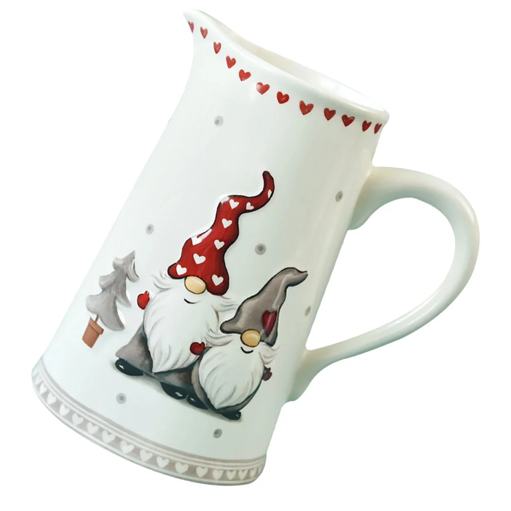 

Pitcher Water Ceramic Kettle Jug Christmas Cold Creamer Tea Ceramics Handle Beverage Pot Vase Jar Pourer Porcelain Style Coffee