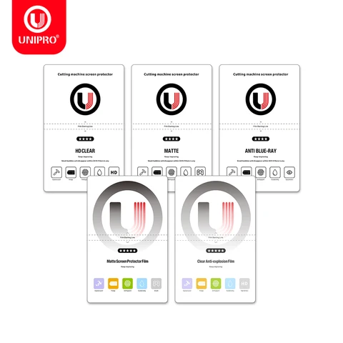 UNIPRO 50 шт. гибкая гидрогелевая пленка для пеликулы, гидрогелевый лист для гидропогружения, ТПУ, мягкий механик, режущая машина, плоттер