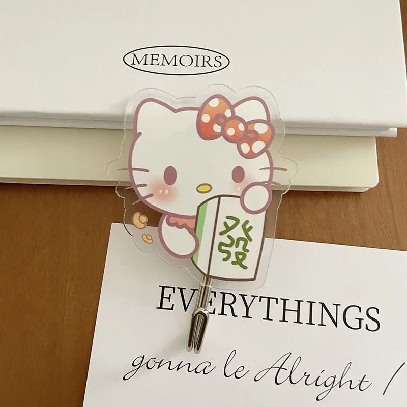 Sanrio Wealth No Punching Hook Kawaii Аниме Персонаж Hello Kitty My Melody Форма 3D Мультфильм Кабинет