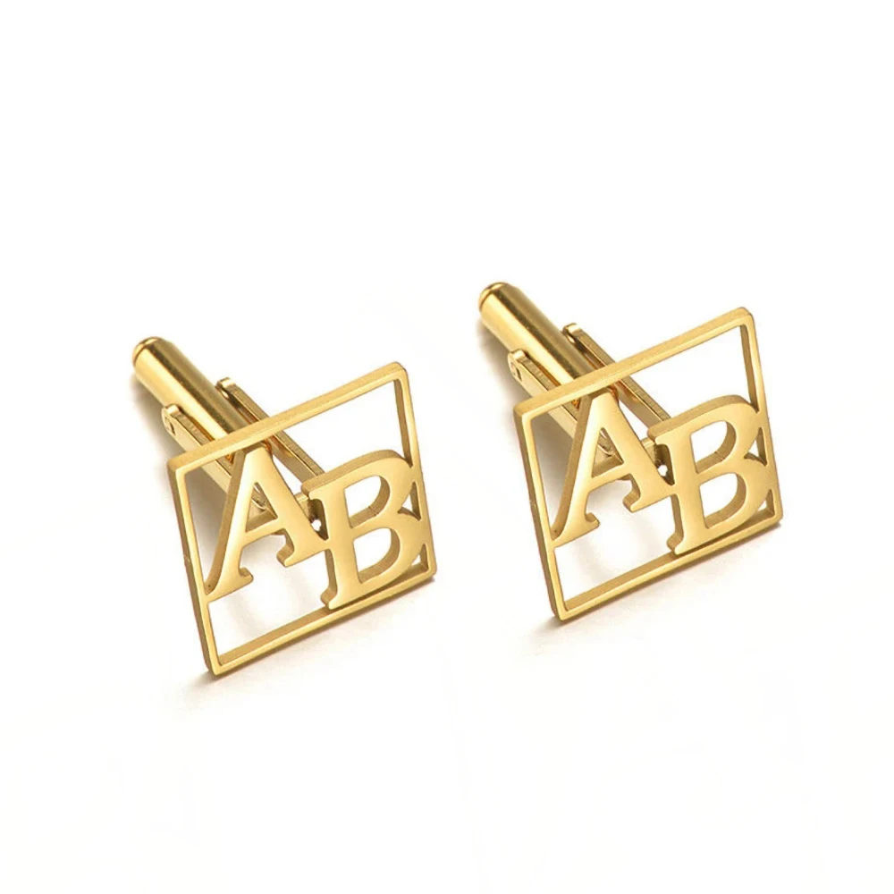 Запонки для мужчин и женщин персонализированные запонки с инициалом подарок