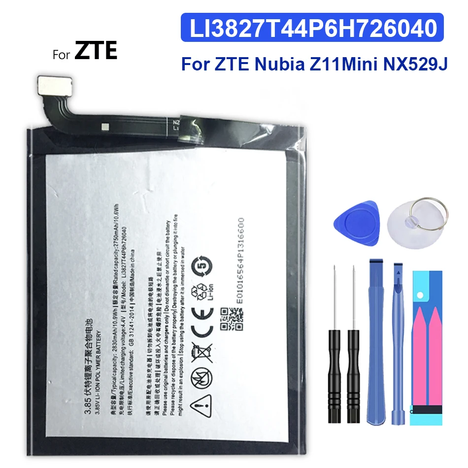 

Battery 3.85V 2830mAh Li3827T44P6h726040 For ZTE Nubia Z11 Mini NX529J Battery