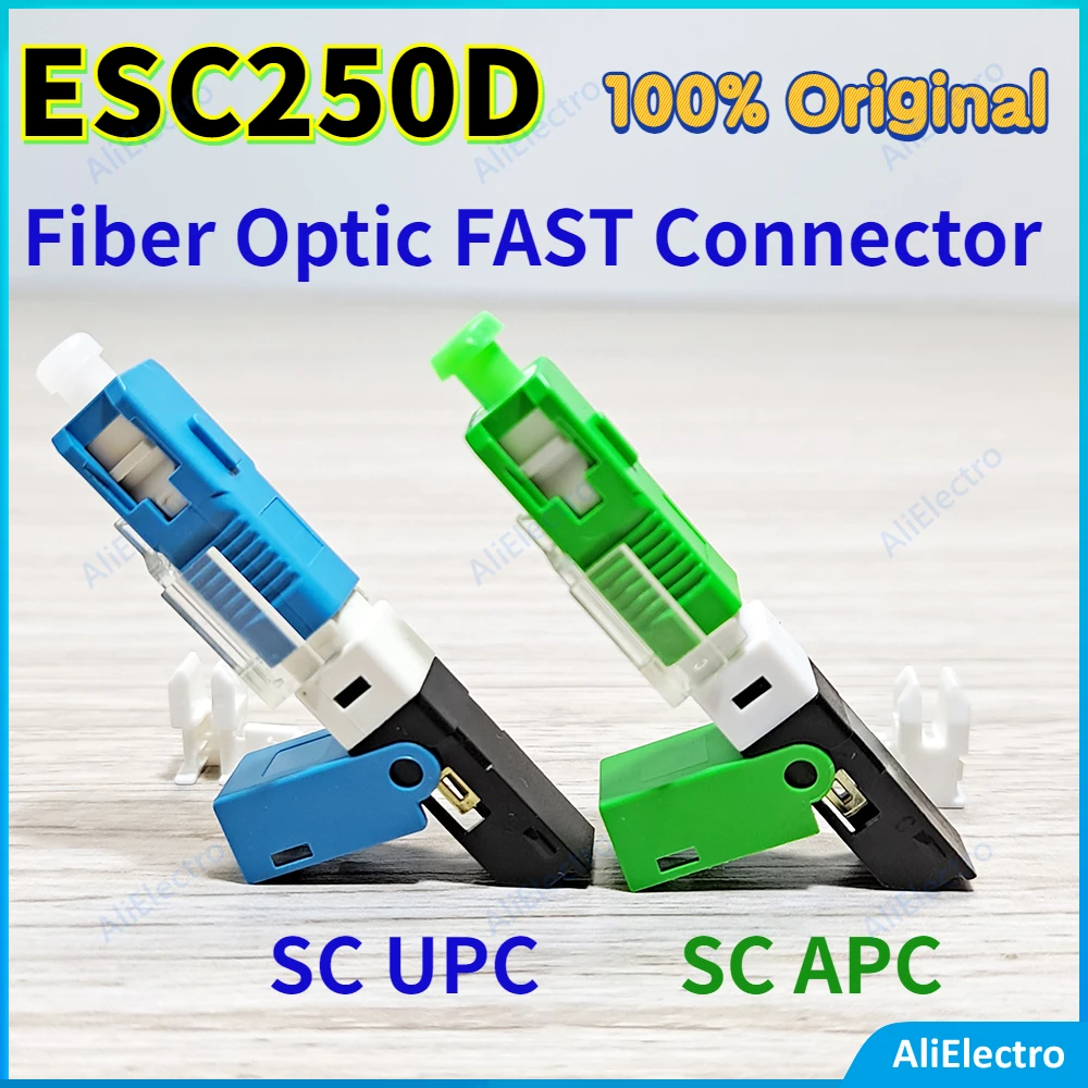 

ESC250D 100% Original 200PCS SC APC and SC UPC SM Fiber Optic FAST Connector SM 250D SC/APC SC/UPC Fast Connector Free Shipping