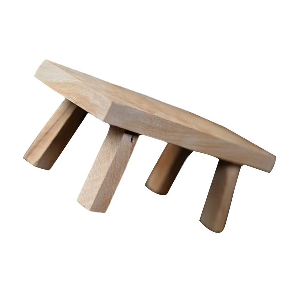 

Small Bench Decoration Wood Craft Wooden Stool Statue Crafts Holder Stand Kids