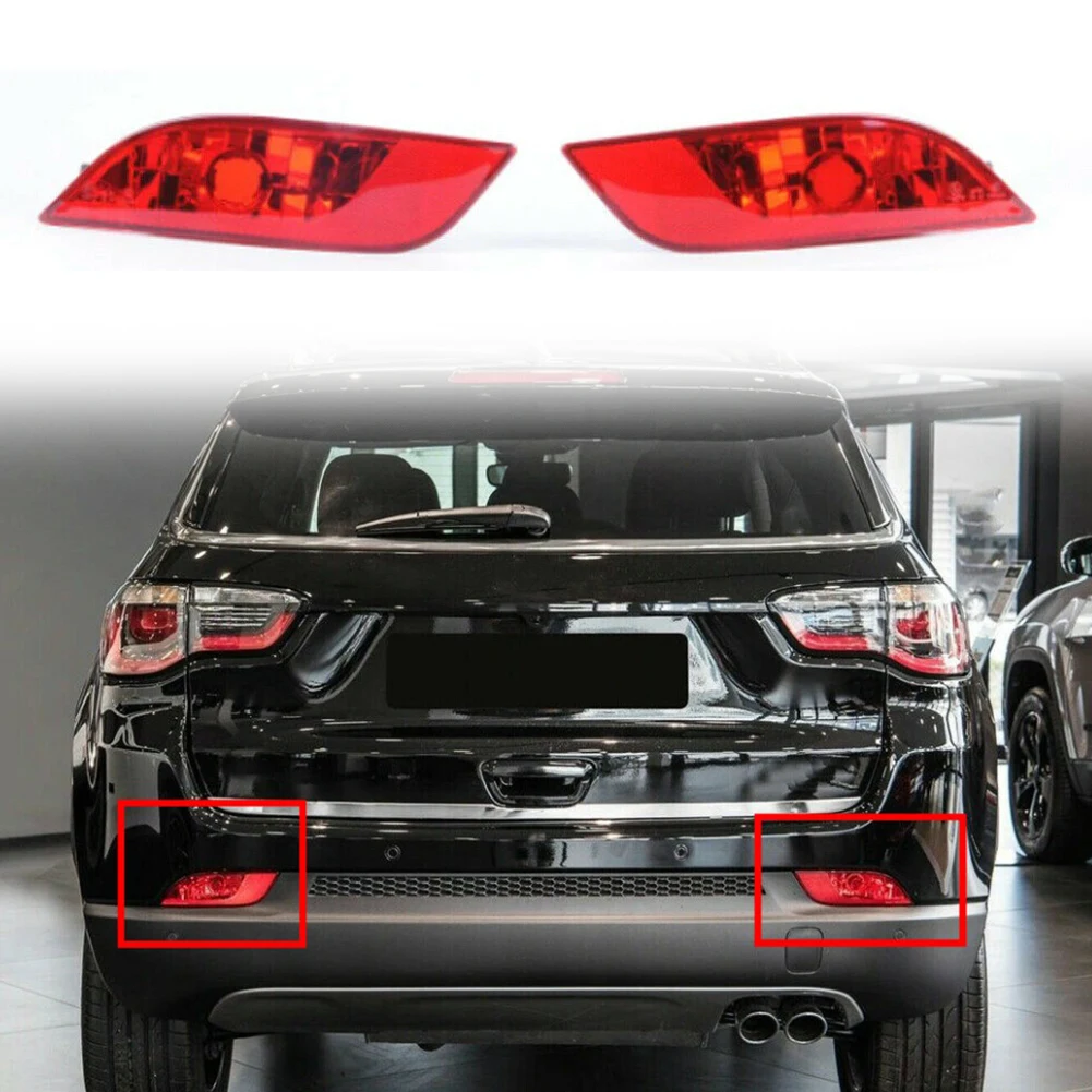 

Rear Bumper Reflector Light Replace Accessories Fog Light Cover 55112674AA ABS Plastic For JEEP COMPASS 2017-2022