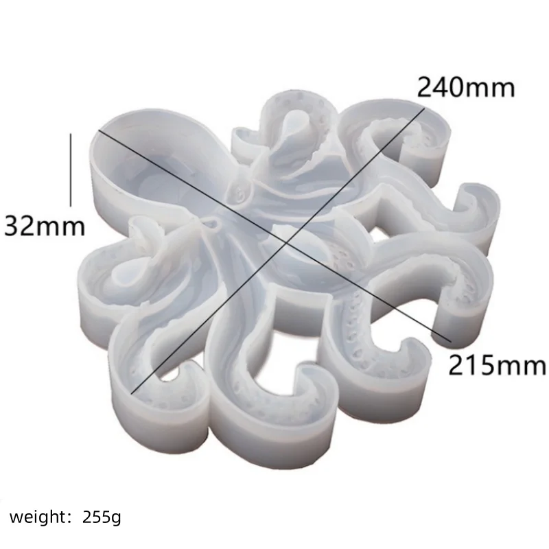 Зеркальная силиконовая форма Осьминог для украшения стен в океане