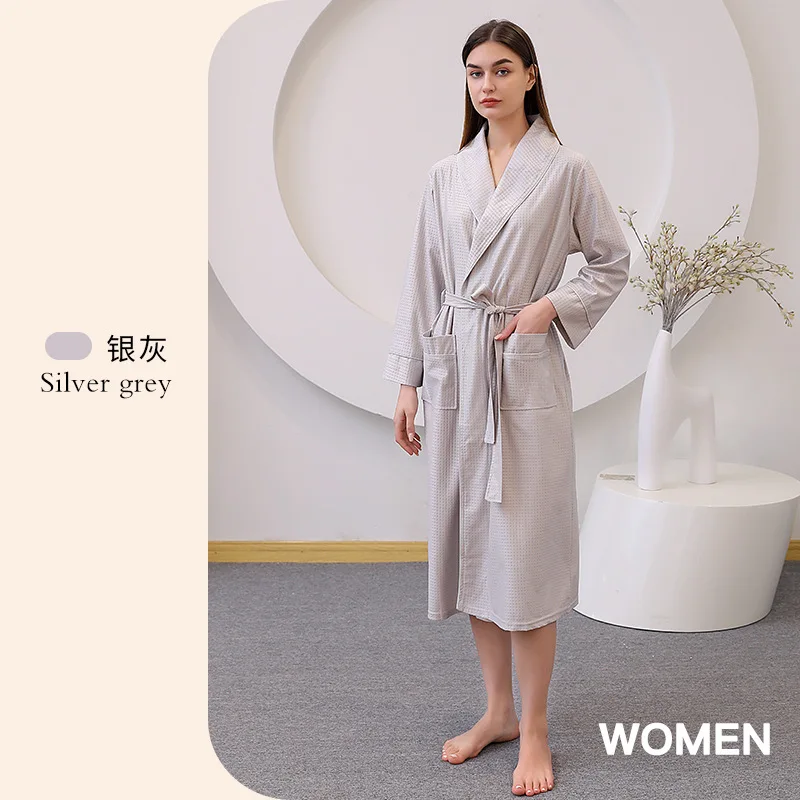 Couple Nightgown Silk Satin Bathrobe Sexy Kimono Robe Unisex Men Women Couple Robes Solid Vintage Sleepwear Pajamas Home Clothes