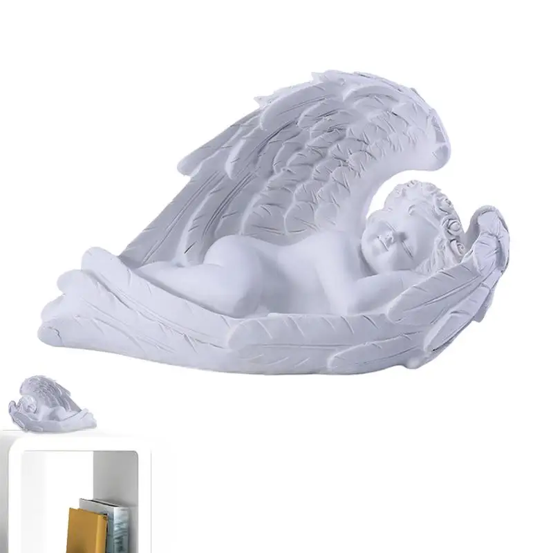 

Sleeping Baby Angel Wings Cherub Statue Figurine Home Garden Baby Shower Baptism Decoration Mum Housewarming Gift White