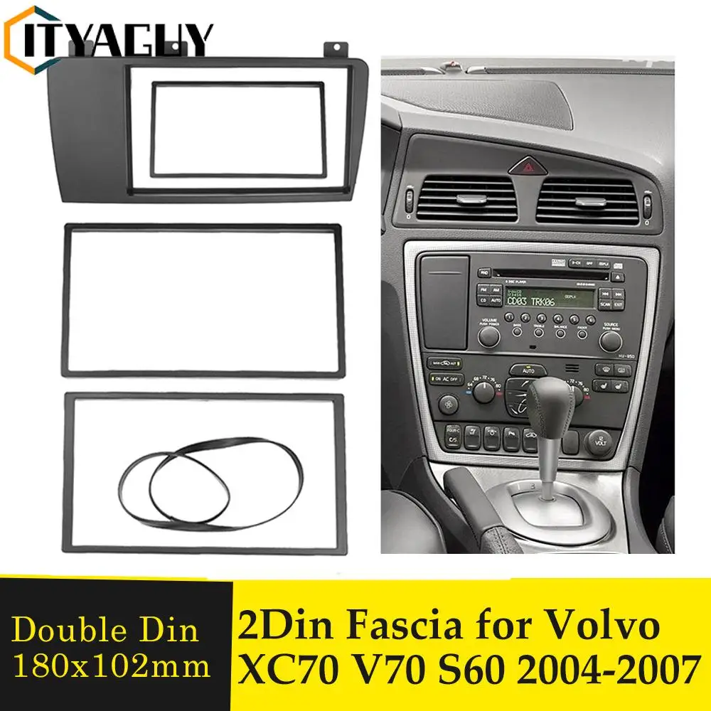 Panel Frame For Volvo Xc70 V70 S60 2004-2007 Stereo Audio Frame Trim Plate Surround Dashboard Panel