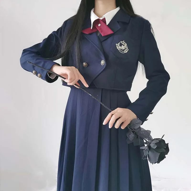 

[Seven Deadly Sins] Women JK Uniforms Suit Short Blazer Tailored Suit Dress Girl High Waist School Uniforms Suit Students Cloths