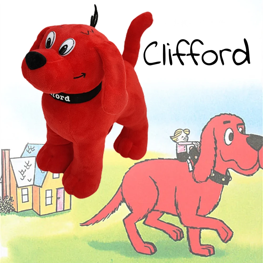 

Clifford большая красная собака милая плюшевая игрушка Kawaii пушистая мягкая детская сопровождающая куклы украшение комнаты домашний декор пода...