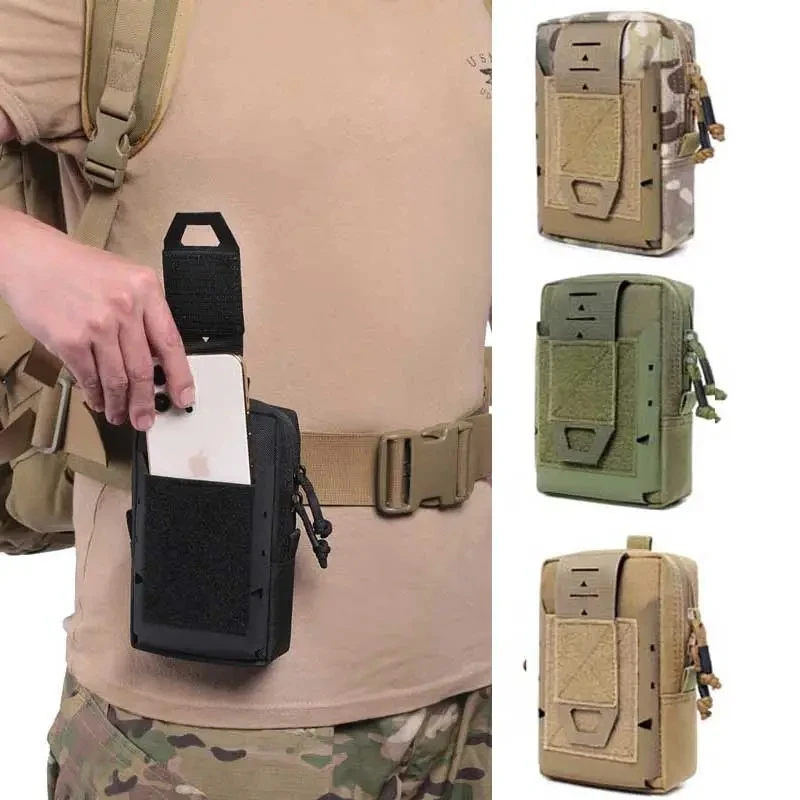 

Tactical Molle Waist Bag Military Airsoft Phone EDC Tools Zipper Belt Utility Pack Outdoor Hunting Pouch Working Accessories