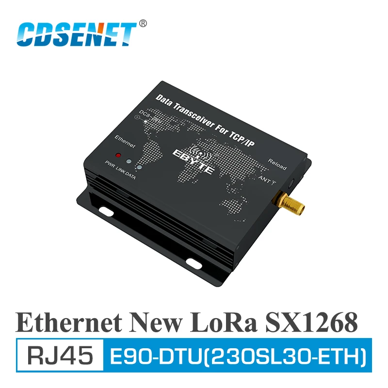 LoRa 230MHz 30dBm SX1268 CDSENET E90-DTU(230SL30-ETH)  Ethernet Wireless Modem Transparent Transmission Module