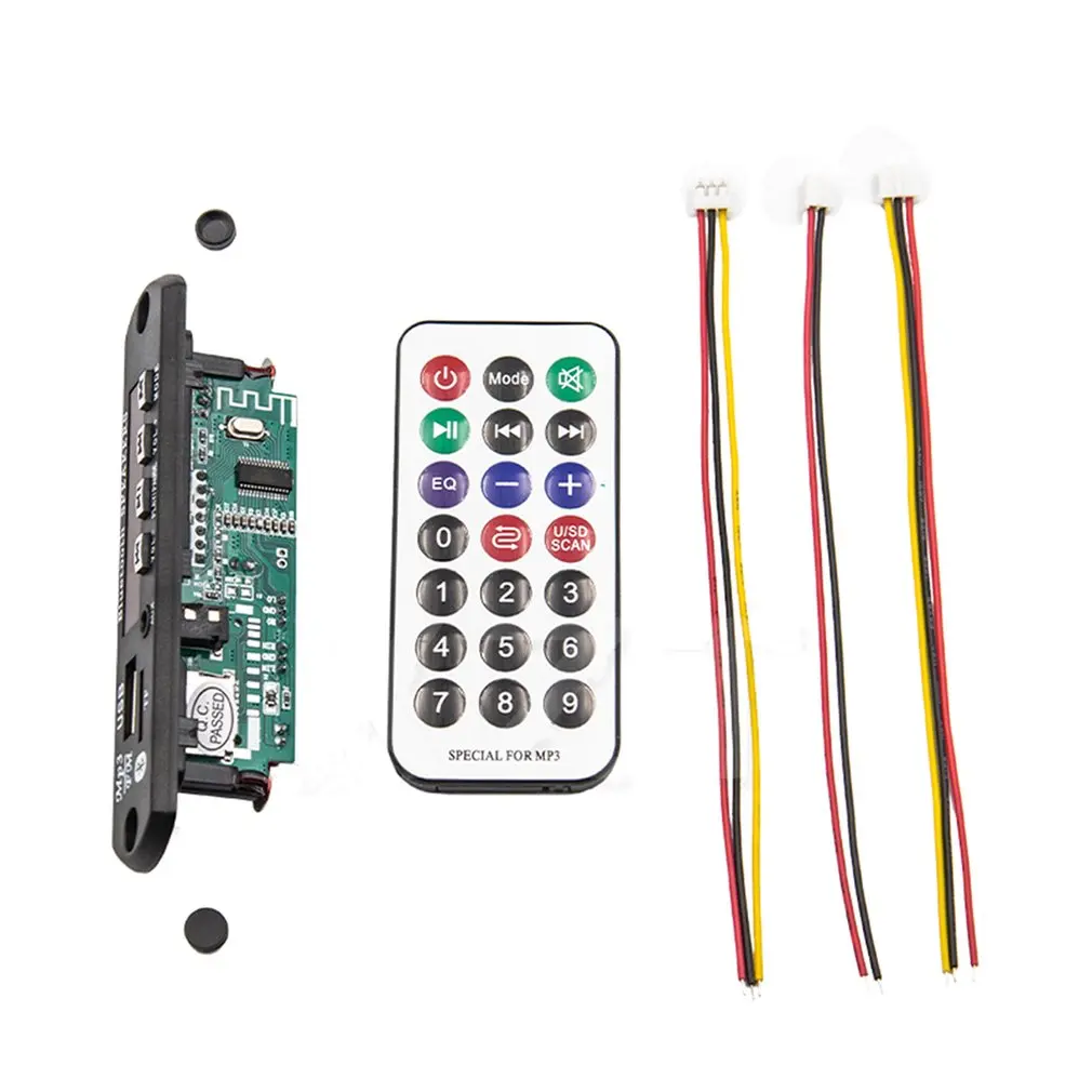 

Wireless MP3 WMA Decoder Board Remote Control Player 12V Bluetooth-Compatible 5.0 USB FM AUX TF SD Card Module Car Radio Speaker