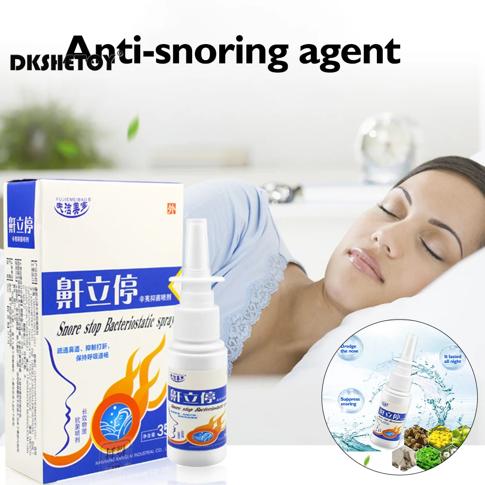 

35mm Anti Snoring Nasal Spray Professional Anti-Snoring Solution for Women Men Easy Operation Allergy Sinus Spray