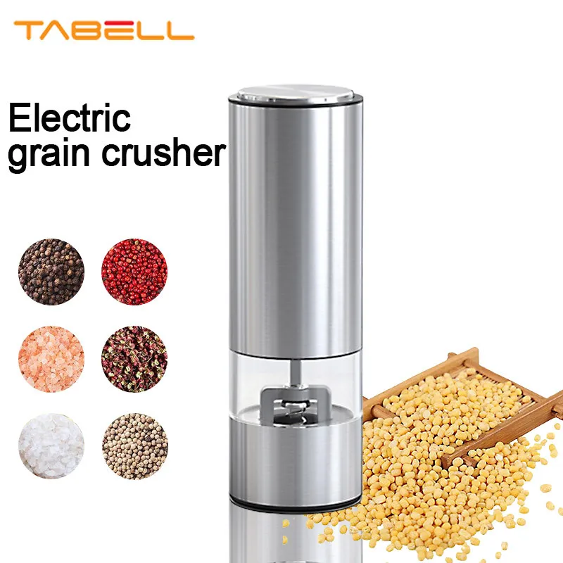 

Electric Salt Pepper Grinder Automatic Grain Crusher Adjustable Coarseness Spice Mill Food Processor Pulverizer Kitchen Gadgets