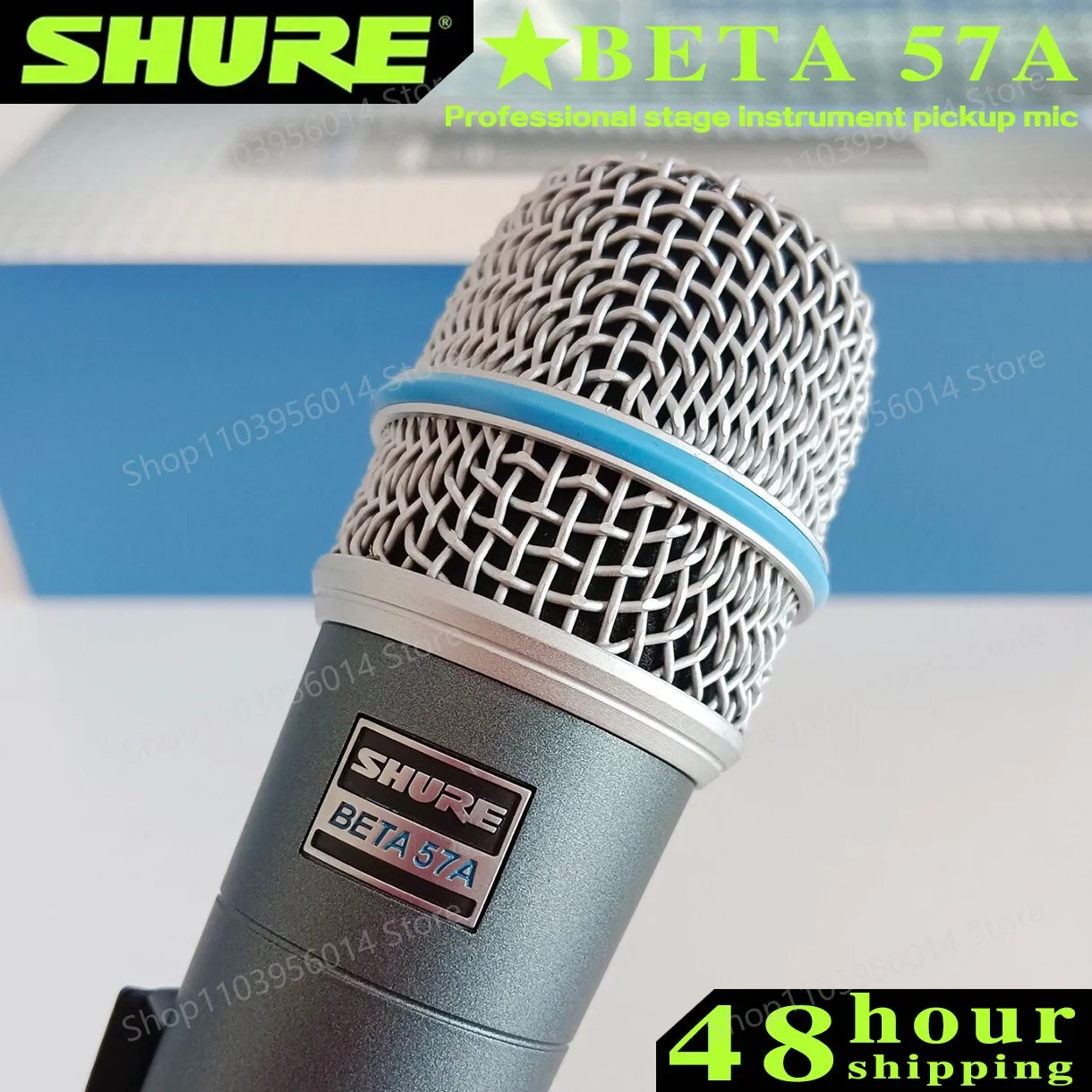 3PCS SHURE BETA 57A Wired Microphone Dynamic Cardioid Studio Home Record Handle Mic for Karaoke Music Stage Performance Live