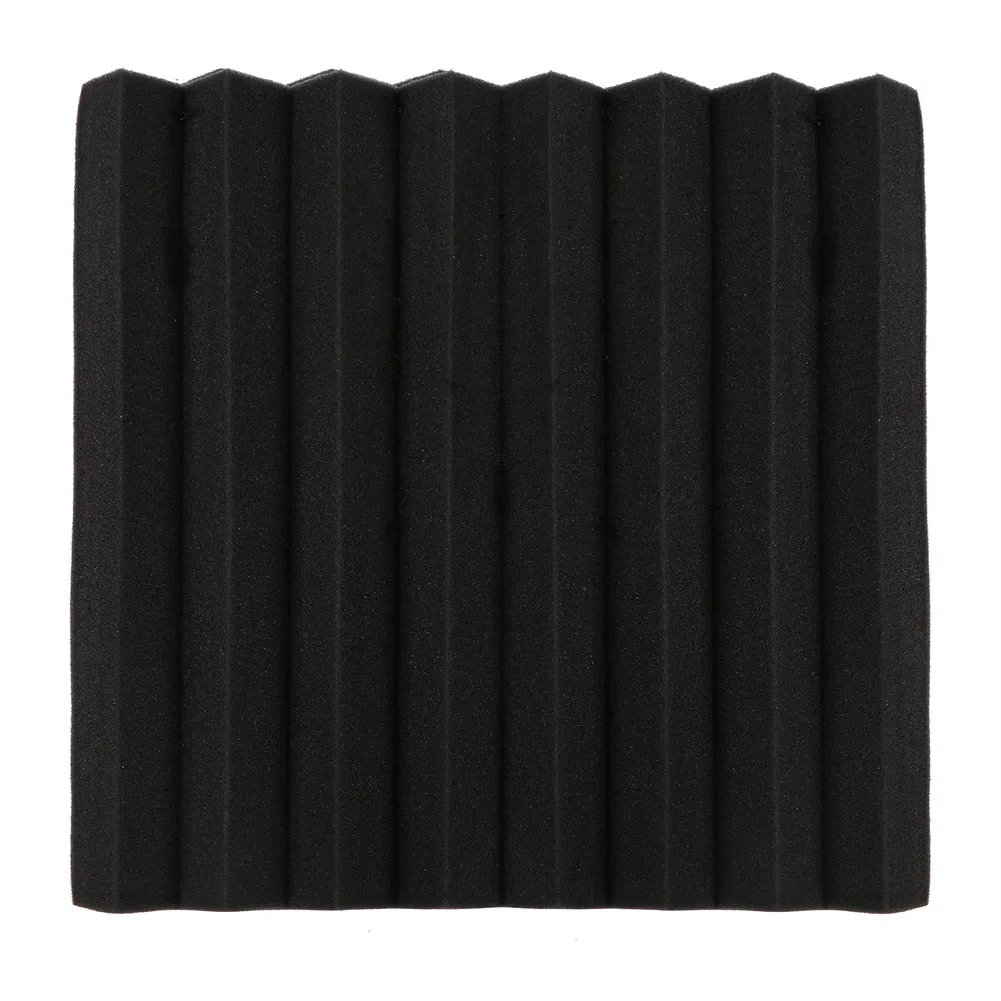 

50*50*5cm 6Pcs Triangular Groove Shape Sound-Absorbing Soundproofing Cotton Foam (Black)