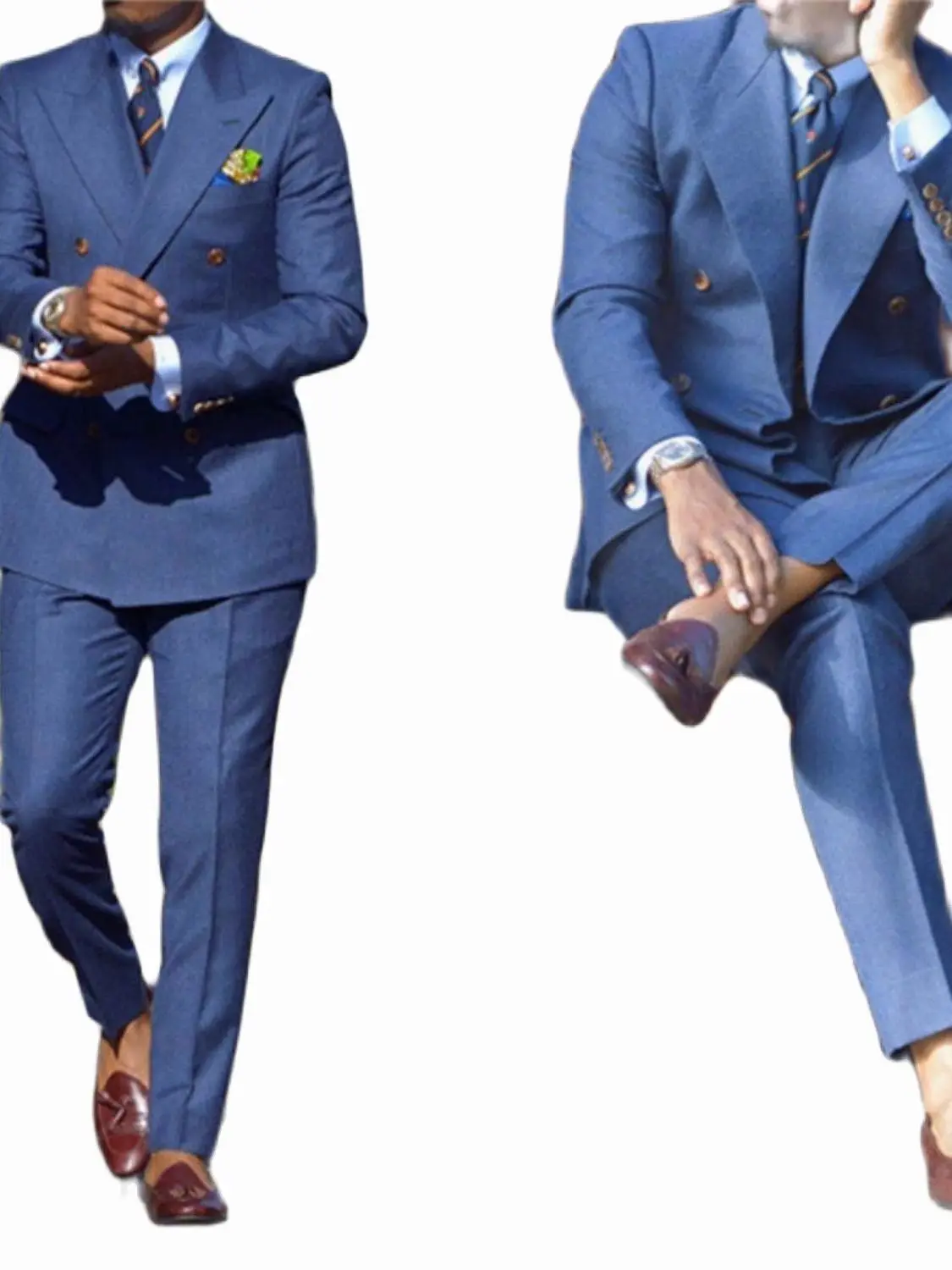 Dark Blue Mans Suits For Wedding Groom Wear Tuxedos Groomsman Suit Dinner Suit Prom Dresses Peaky Binders 2Pieces(Jacket+Pants)