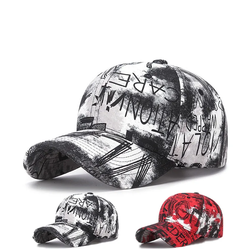 

Fashion Letters Graffiti Pattern Cappellino BaseballCap Red Yellow Trucker Hats For Men WomenSummer Snapback Caps Gorras Hombre