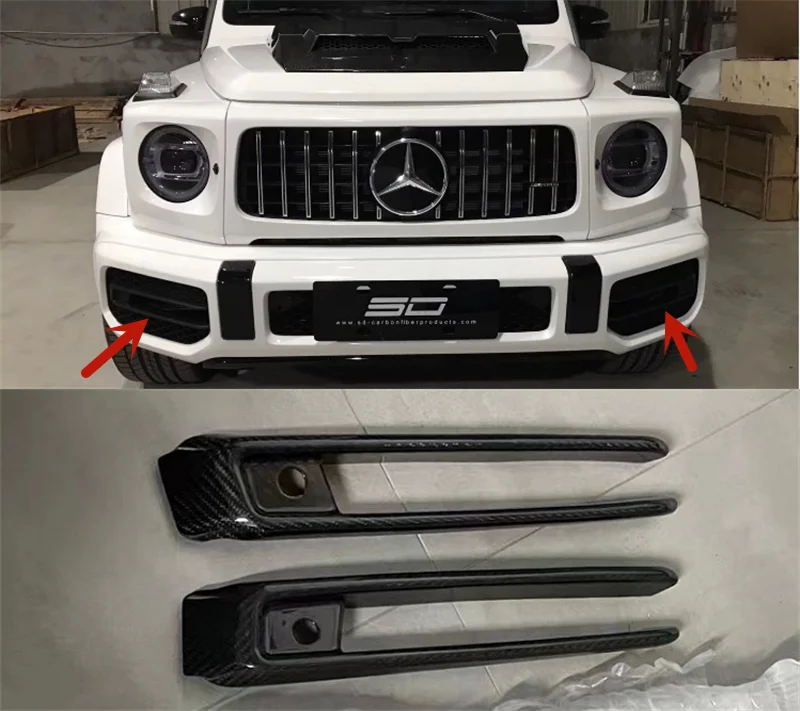 

2 шт., противотуманные фары из углеродного волокна для Mercedes-Benz W464 G-Class G63 AMG 2019-2023