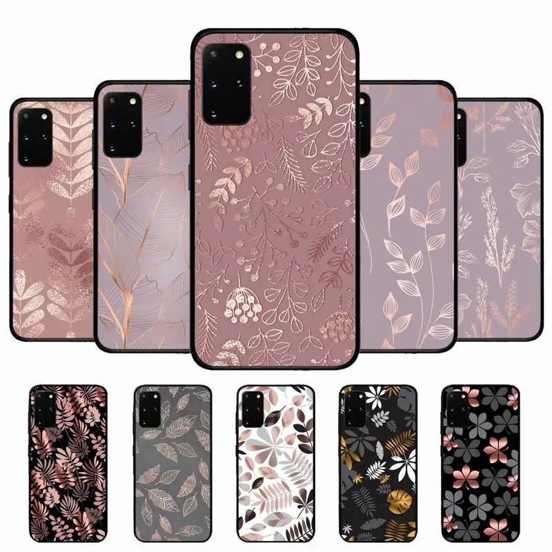 

Bling Leaf Phone Case for Samsung S10 21 20 9 8 plus lite S20 UlTRA 7edge