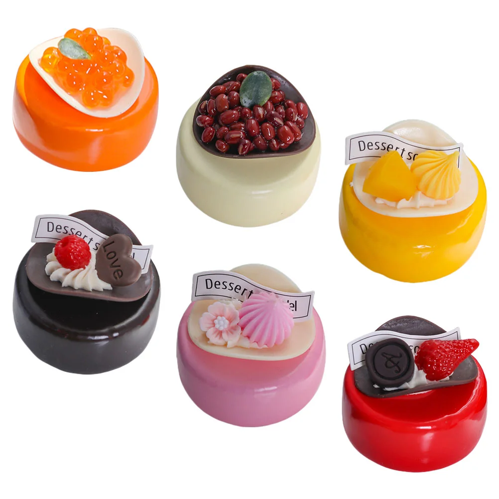 

6Pcs Realistic Decor Model Fake Desserts Dessert Model Food Display Photo Props