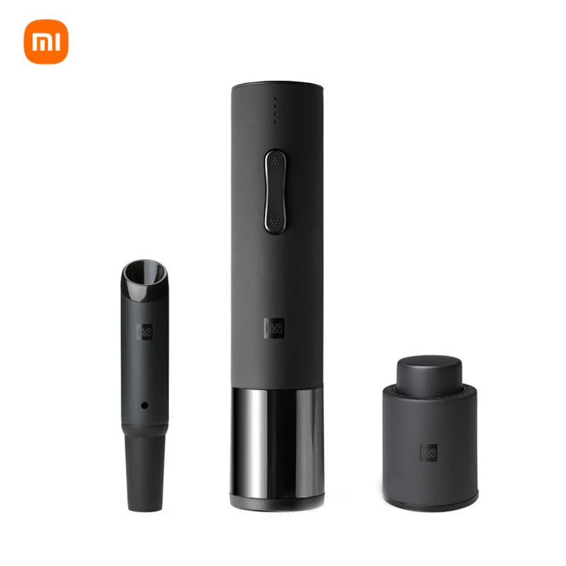 

Xiaomi Huohou Automatic Bottle Opener Electric Red Wine Openers Stopper Fast Decanter Wine Corkscrew Foil Cutter Cork Out Tool