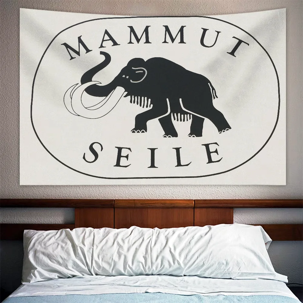 Аниме Mammouth Гобелен Настенный Художественный Декор Психоделическая Фреска Для