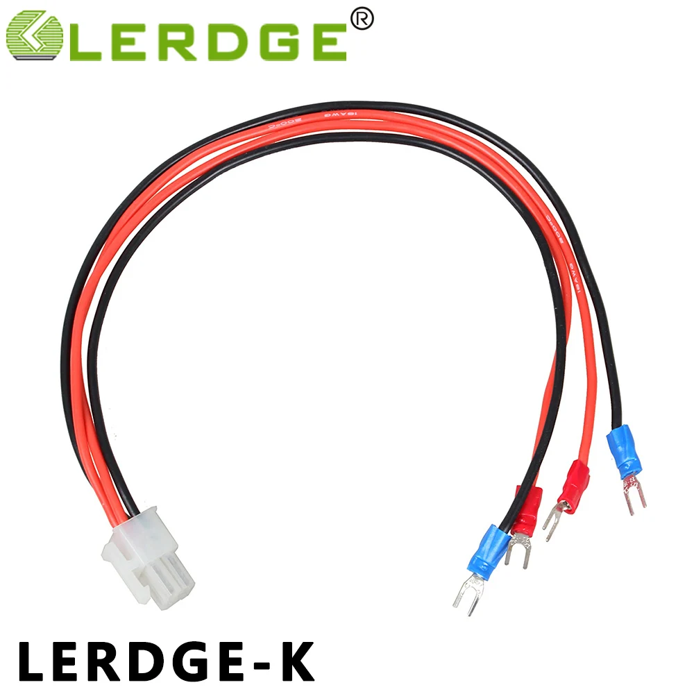 

LERDGE 3D Printer Parts Power Cable Heated Bed Line Hot Bed Wires Soft Silicone Line 17AWG Length optional for Lerdge-S Board
