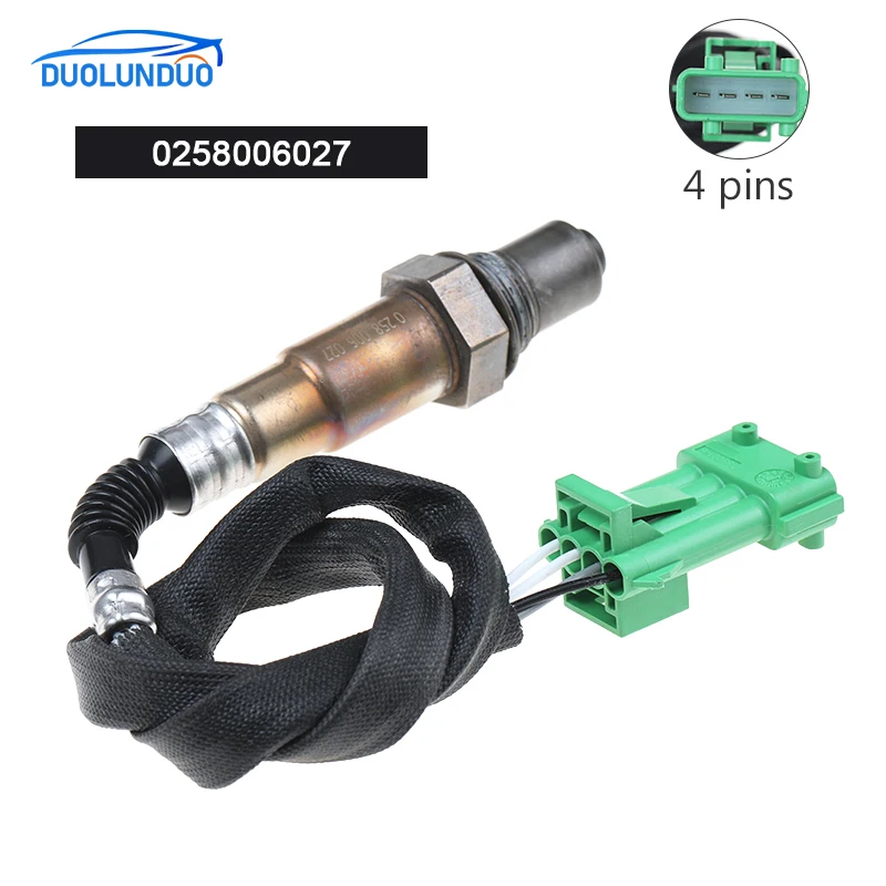 

New 0258006027 For Citroen Berlingo C2 C3 C4 C5 C6 C8 Peugeot 206 306 307 407 Renault Clio1618Z6 Air Fuel Ratio Oxygen O2 Sensor