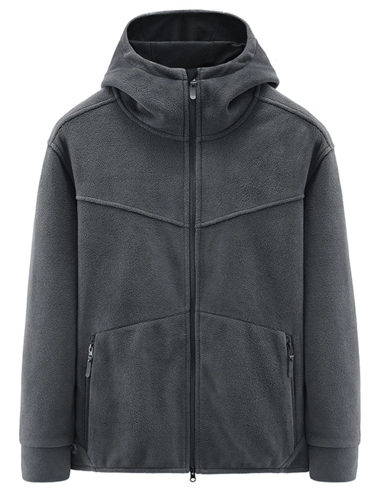 

Мужская однотонная куртка с капюшоном, черная Повседневная утепленная куртка большого размера, теплая верхняя одежда для улицы,