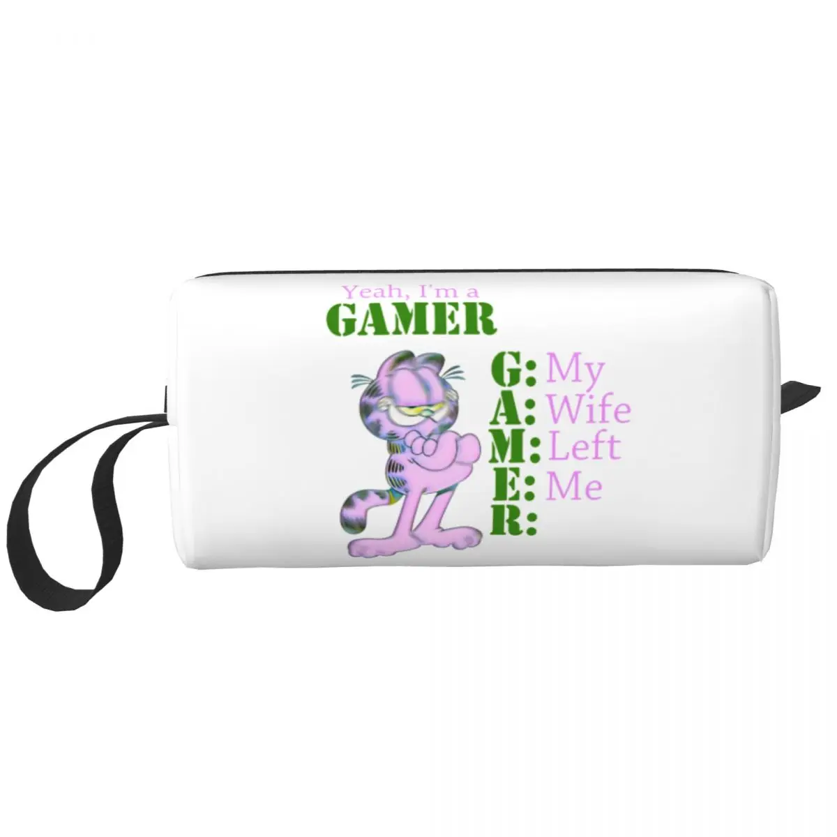 

Custom Yeah I'm A Gamer Garfields, сумка для туалетных принадлежностей, женский косметический Органайзер Kawaii Cat для макияжа, Женский органайзер для хранения косметики