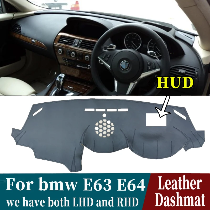 

PU Leather Dashmat Dashboard Cover Pad Dash Mat Carpet Car-Styling accessories For BMW 6 SERIES E63 E64 630 640D 650I 2003-2010