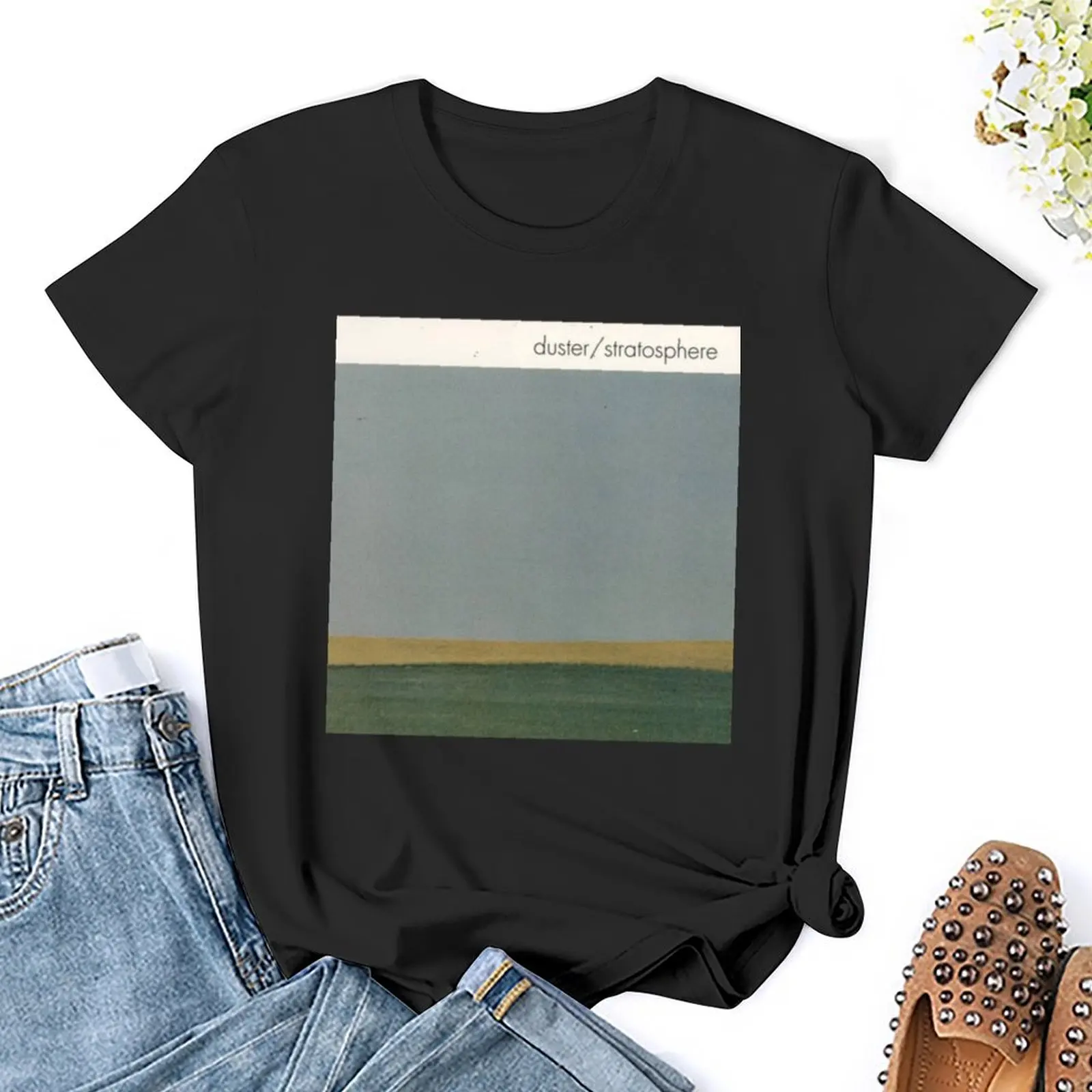Стратосфера Классическая футболка от пыли Женская винтажная одежда футболки