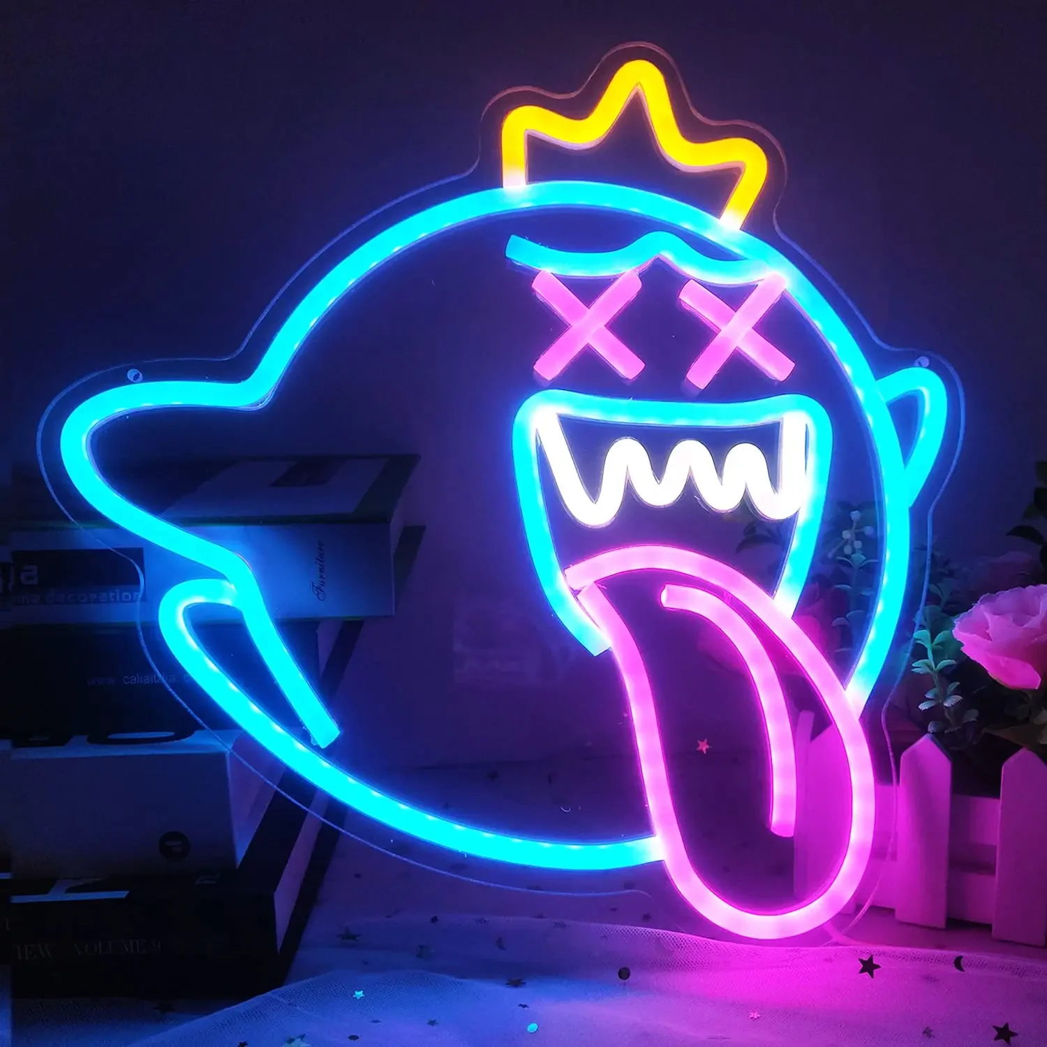 

King Ghost светодиодная неоновая вывеска акрил