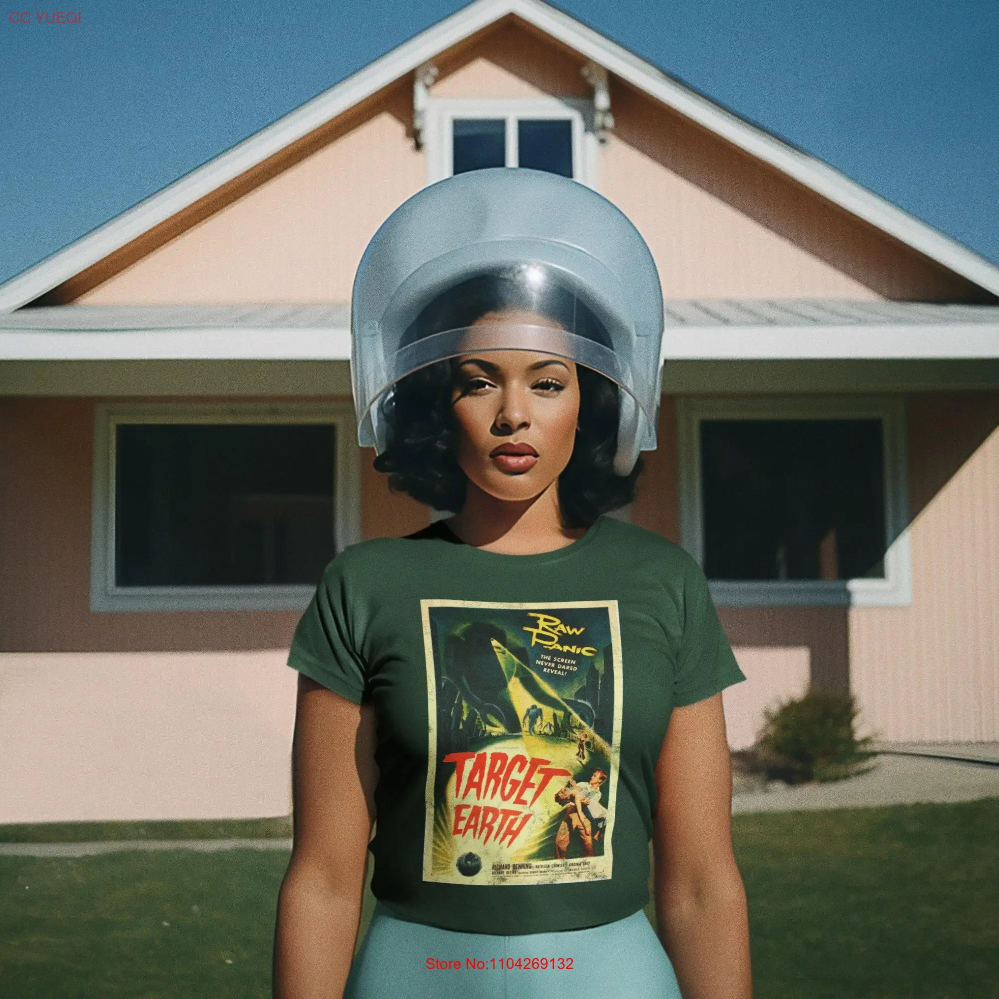 Винтажная классическая футболка из научно-фантастического фильма Target Earth с