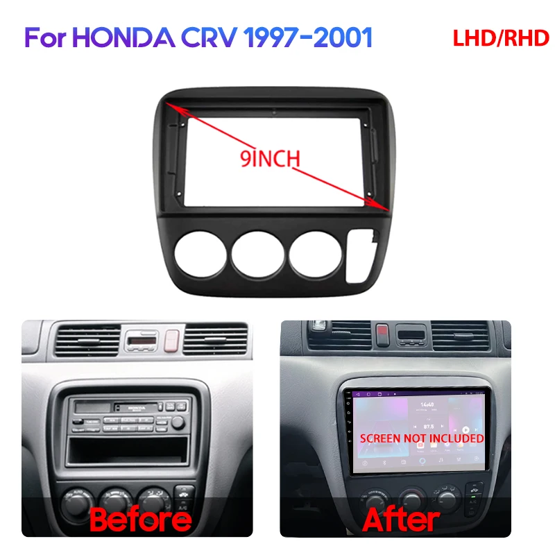 QSZN 9-дюймовый для Honda CRV 1997-2001 комплект автомобильной радио панели кабель питания