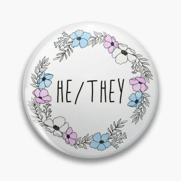 He They Trans Flag  Customizable Soft Button Pin Clothes Fashion Women Cute Gift Lapel Pin Lover Decor Collar Funny Hat Creative