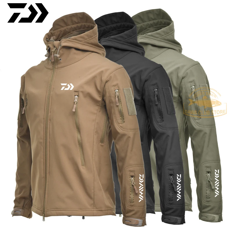 

Daiwa Winter Fishing Jackets Warm Thick Fleece Fishing Clothes Zipper Fishing Shirt Outerwear Man Fishing Daiwa Clothing