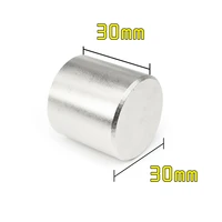 12pcs 30x30 bulk round search magnet n35 thick powerful strong magnetic magnets 30x30mm n35 circuler neodymium magnet 3030 mm